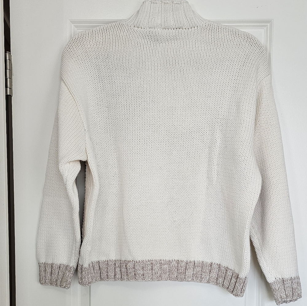Liz Claiborne Sport Petite Sweater – Cozy Cabin Landscape Knit (Size M Petite) - Picture 4 of 11